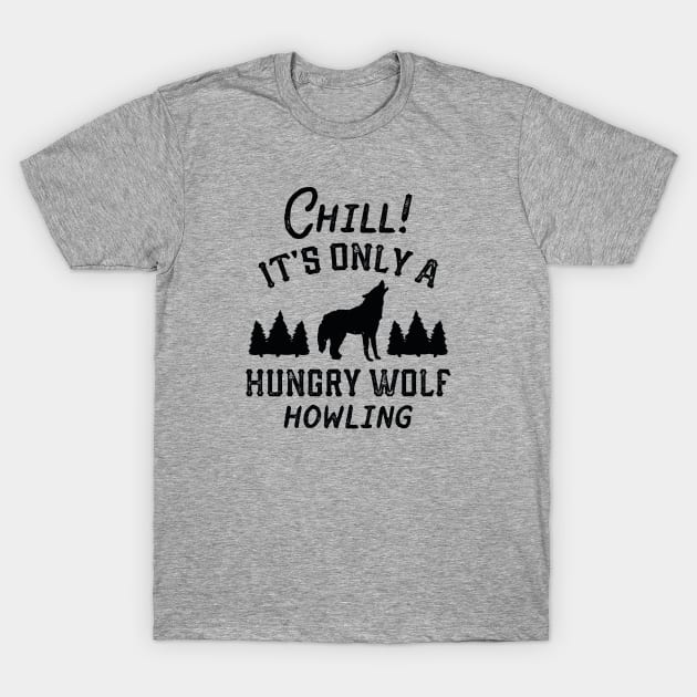 Chill Hungry Wolf T-Shirt by VectorPlanet